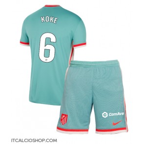 Atletico Madrid Koke #6 Seconda Maglia Bambino 2024-25 Manica Corta (+ Pantaloni corti)